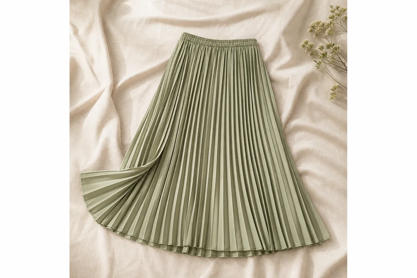 Pleated Midi Skirt — Essential
