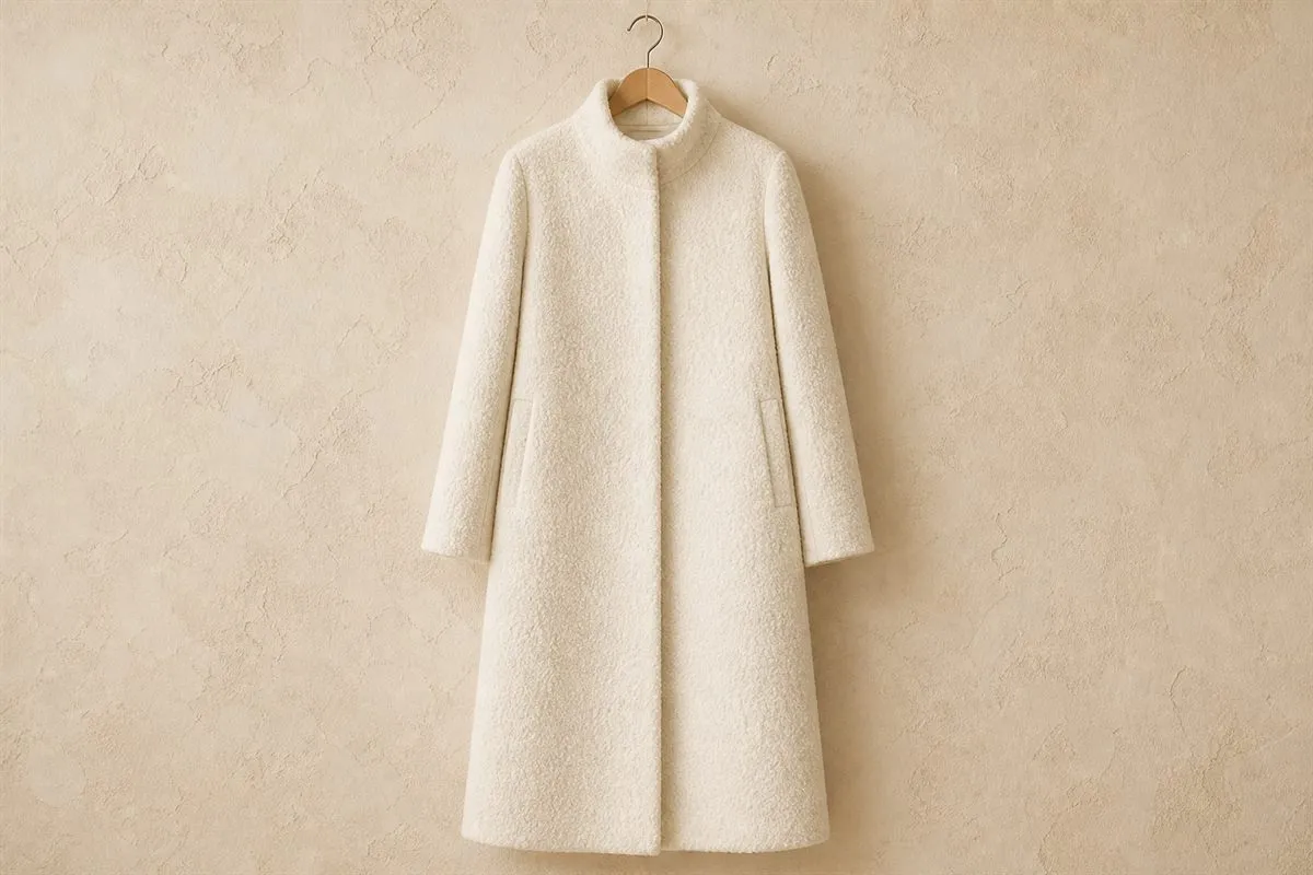 Long Bouclé Wool Coat — Series 08
