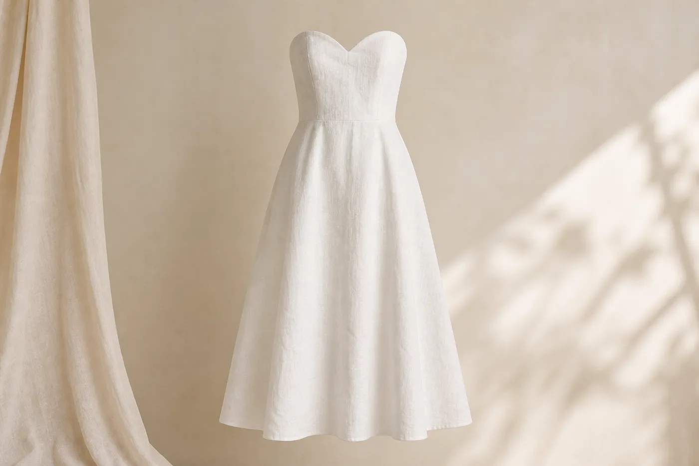 Linen Strapless Dress
